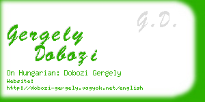 gergely dobozi business card